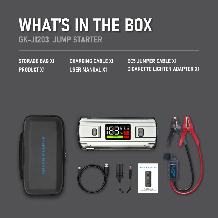 Master GK-J1203 Portable Jump Starter 3000A-eu