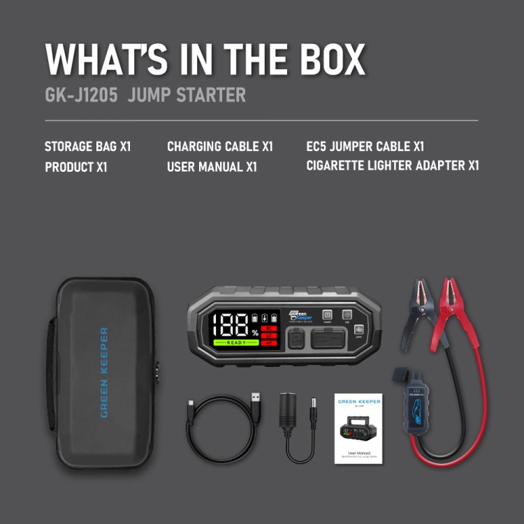 Master GK-J1205 Portable Jump Starter 4000A-eu