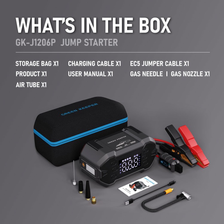 Pump GK-J1206P Portable Jump Starter 3000A-eu